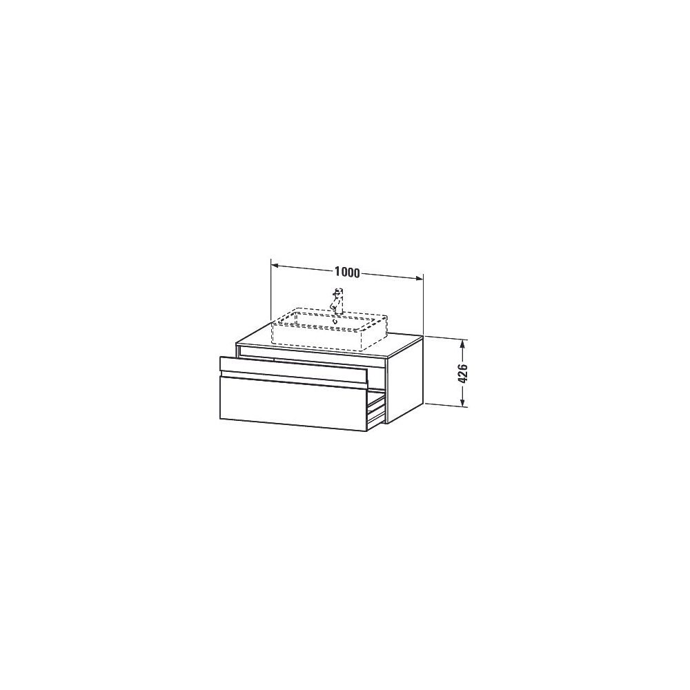 Duravit Ketho Konsolenwaschtischunterbau wandh 550x1000x426mm M mit KSP Eiche Matt... DURAVIT-KT669501616 4063382084903 (Abb. 4)