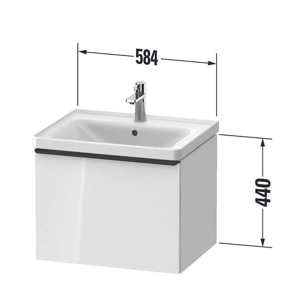 Duravit D-Neo Waschtischunterbau wandh. 452x584x440mm, Natur Eiche Matt, Griff... DURAVIT-DE4249004300000 4067116132656 (Abb. 2)