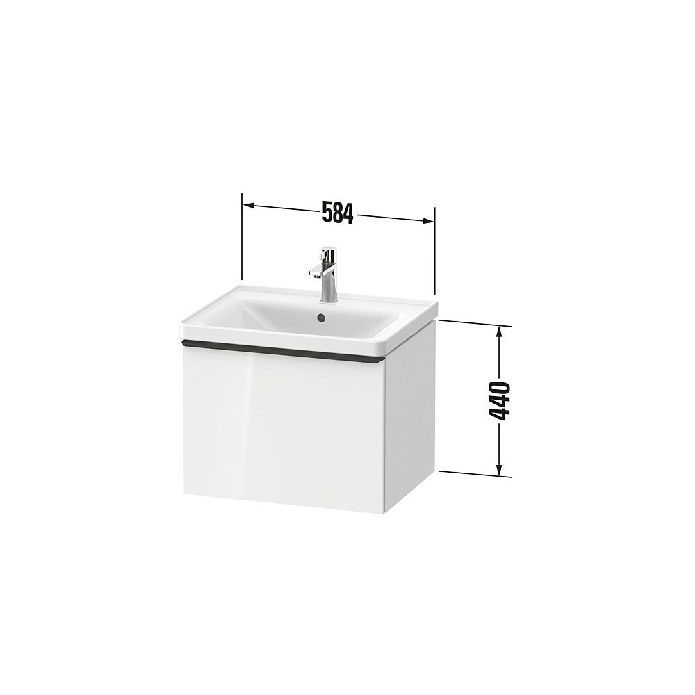 Duravit D-Neo Waschtischunterbau wandh. 452x584x440mm, Natur Eiche Matt, Griff... DURAVIT-DE4249004300000 4067116132656 (Abb. 3)