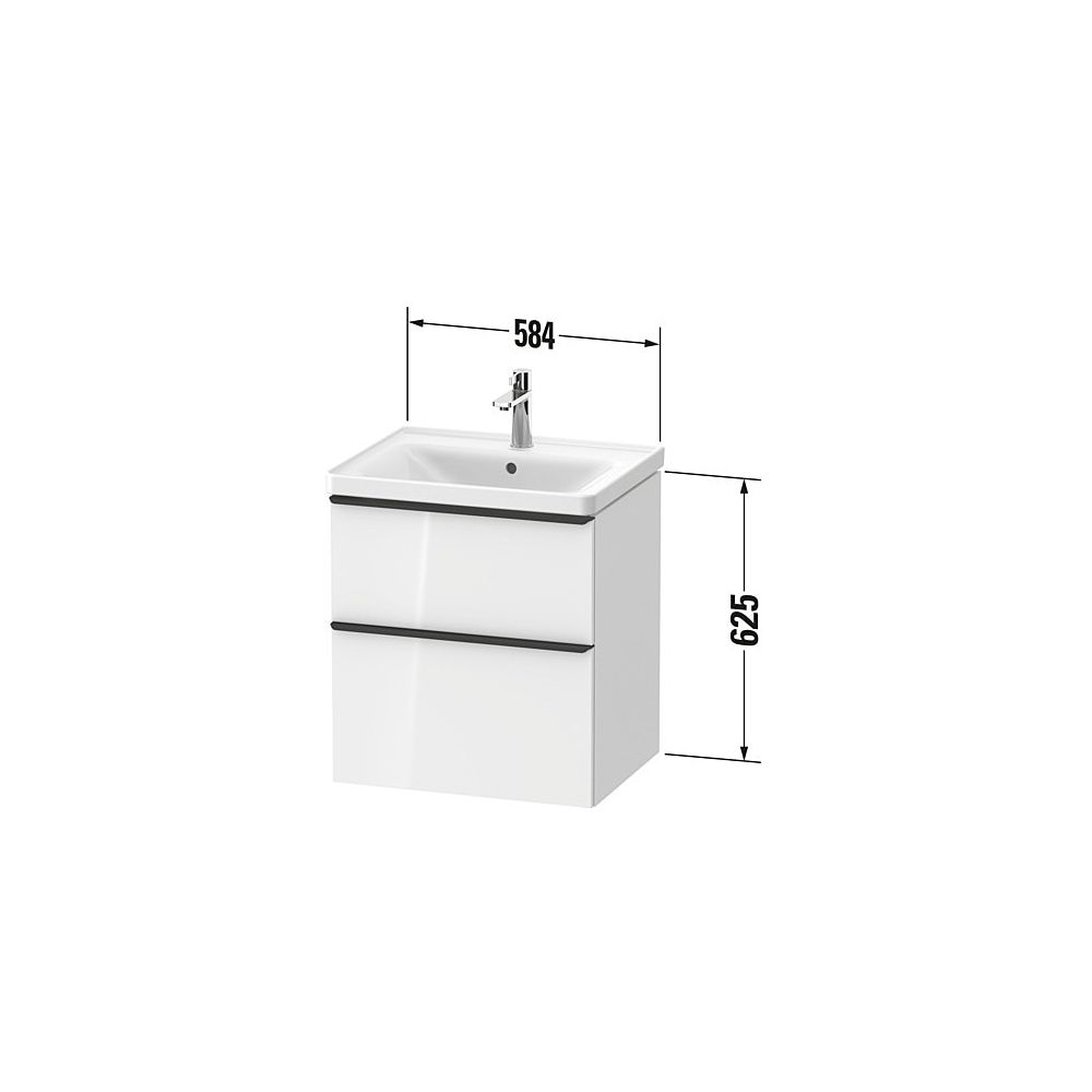 Duravit D-Neo Waschtischunterbau wandhäng. 452x584x625mm Eiche Marmoriert Matt... DURAVIT-DE4359004550000 4067116348149 (Abb. 2)