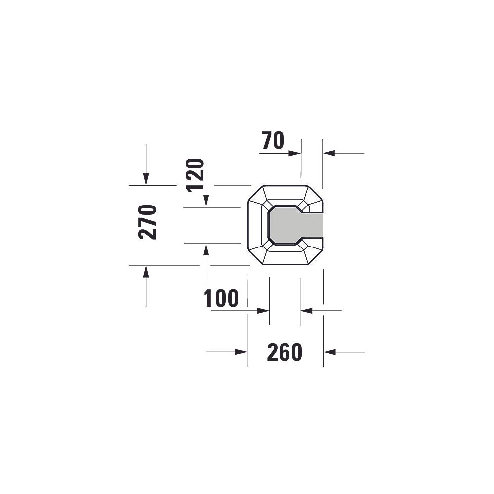 Duravit Serie 1930 Standsäule aus Keramik 260x270x675mm, Weiß Hochglanz, WonderGli... DURAVIT-08579100001 4021534195662 (Abb. 6)