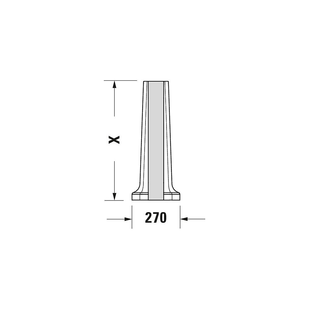 Duravit Serie 1930 Standsäule aus Keramik 260x270x675mm, Weiß Hochglanz, WonderGli... DURAVIT-08579100001 4021534195662 (Abb. 7)