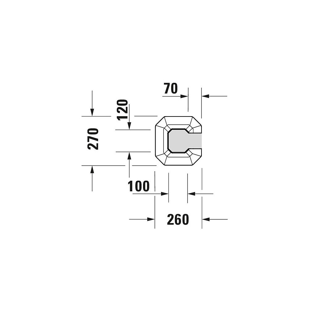 Duravit Serie 1930 Standsäule aus Keramik 260x270x675mm, Weiß Hochglanz, WonderGli... DURAVIT-08579100001 4021534195662 (Abb. 8)
