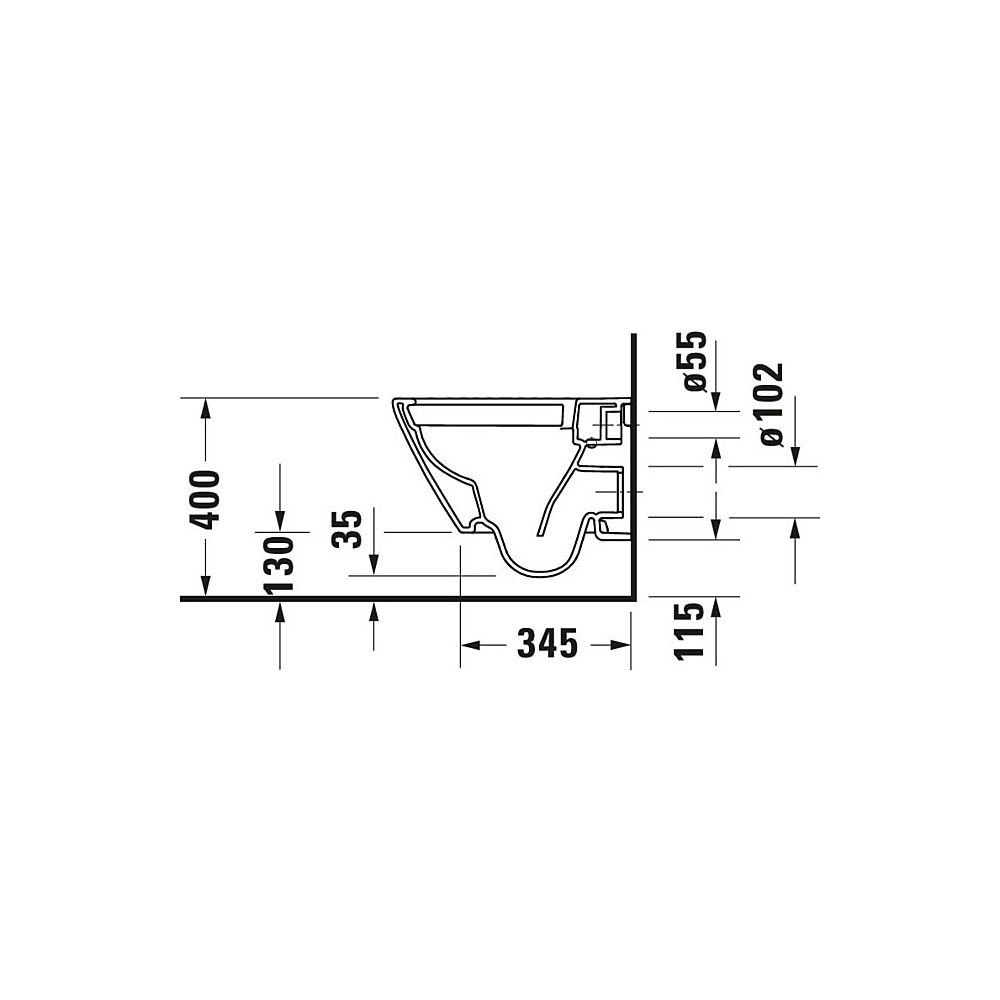 Duravit D-Neo Wand-WC 480x370x365mm, Weiß Hochglanz, 4,5l, Tiefspüler, rimless, wa... DURAVIT-2588090000 4063382135728 (Abb. 18)