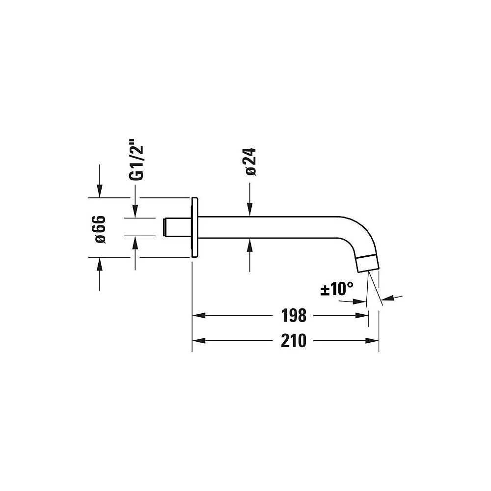 Duravit No.1 Wanneneinlauf, Wandmontage, Chrom Hochglanz, Rosette rund, Ausladung... DURAVIT-N15240010010 8000177315985 (Abb. 6)