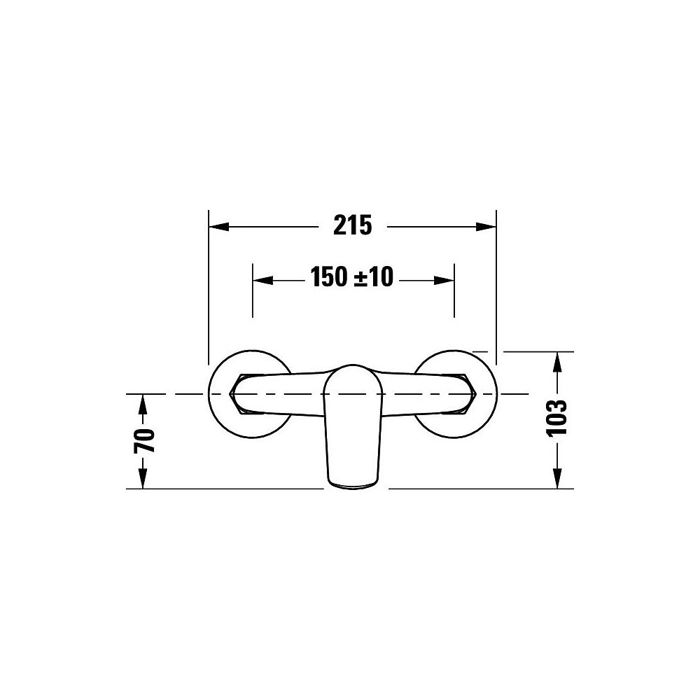 Duravit No.1 Einhebel-Brausemischer Aufputz, Chrom, Anschlussart S-Anschlüsse, 1/... DURAVIT-N14230000010 8000177315930 (Abb. 5)