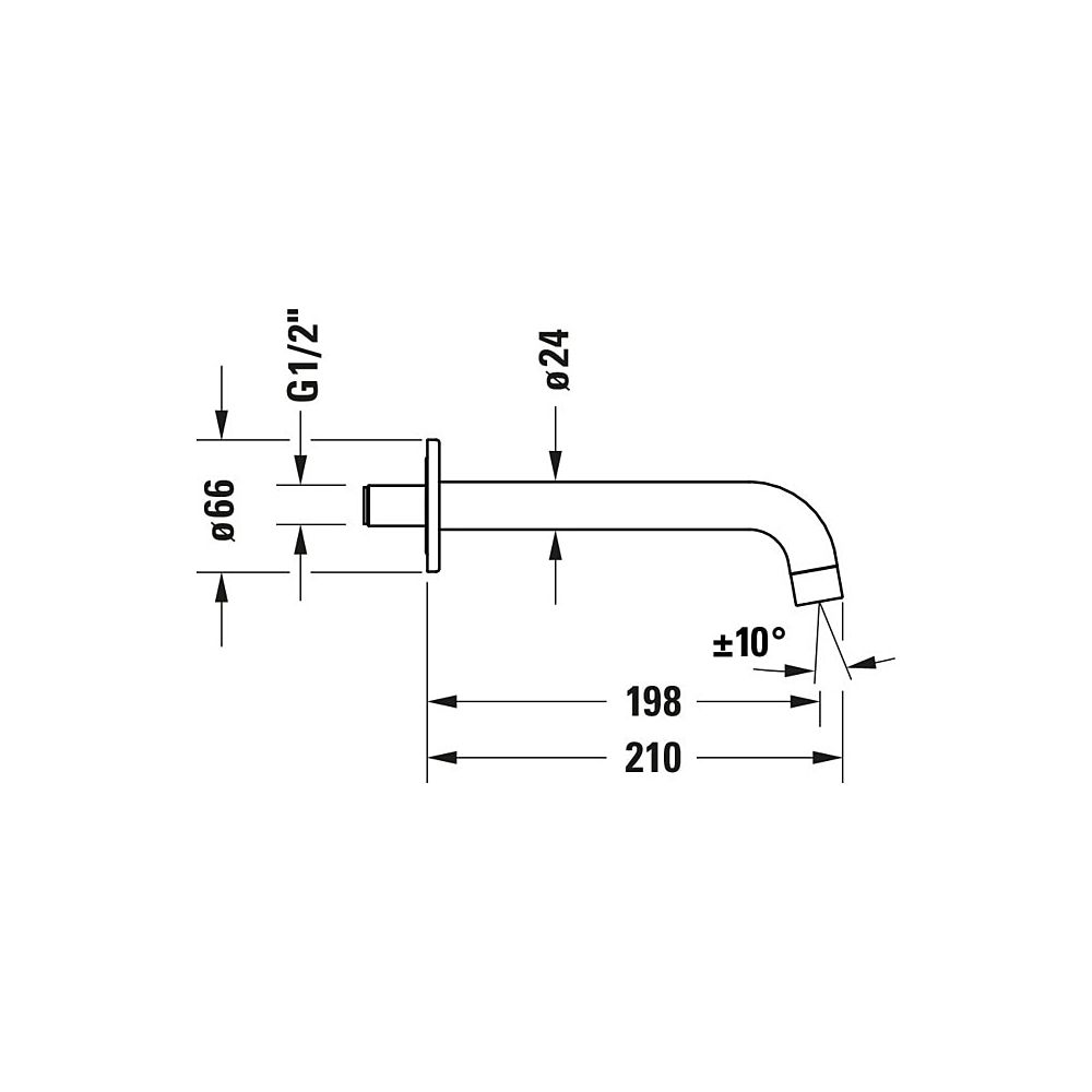 Duravit No.1 Wanneneinlauf, Wandmontage, Chrom Hochglanz, Rosette rund, Ausladung... DURAVIT-N15240010010 8000177315985 (Abb. 8)