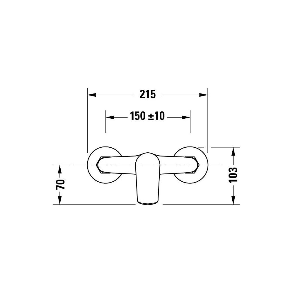 Duravit No.1 Einhebel-Brausemischer Aufputz, Chrom, Anschlussart S-Anschlüsse, 1/... DURAVIT-N14230000010 8000177315930 (Abb. 7)