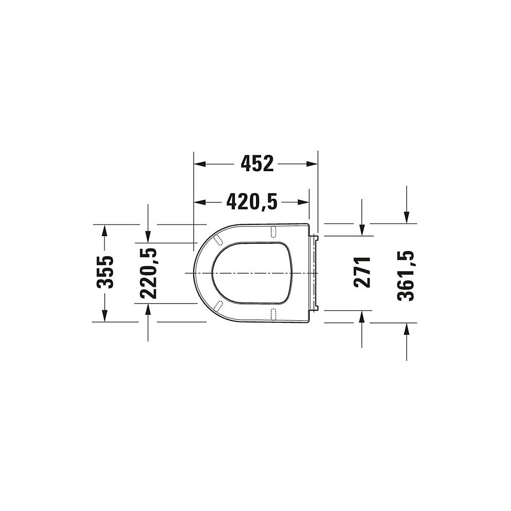 Duravit ME by Starck WC-Sitz Weiß Hochglanz, 374x40x458mm, mit Absenkautomatik, Si... DURAVIT-0020090000 4053424307220 (Abb. 73)