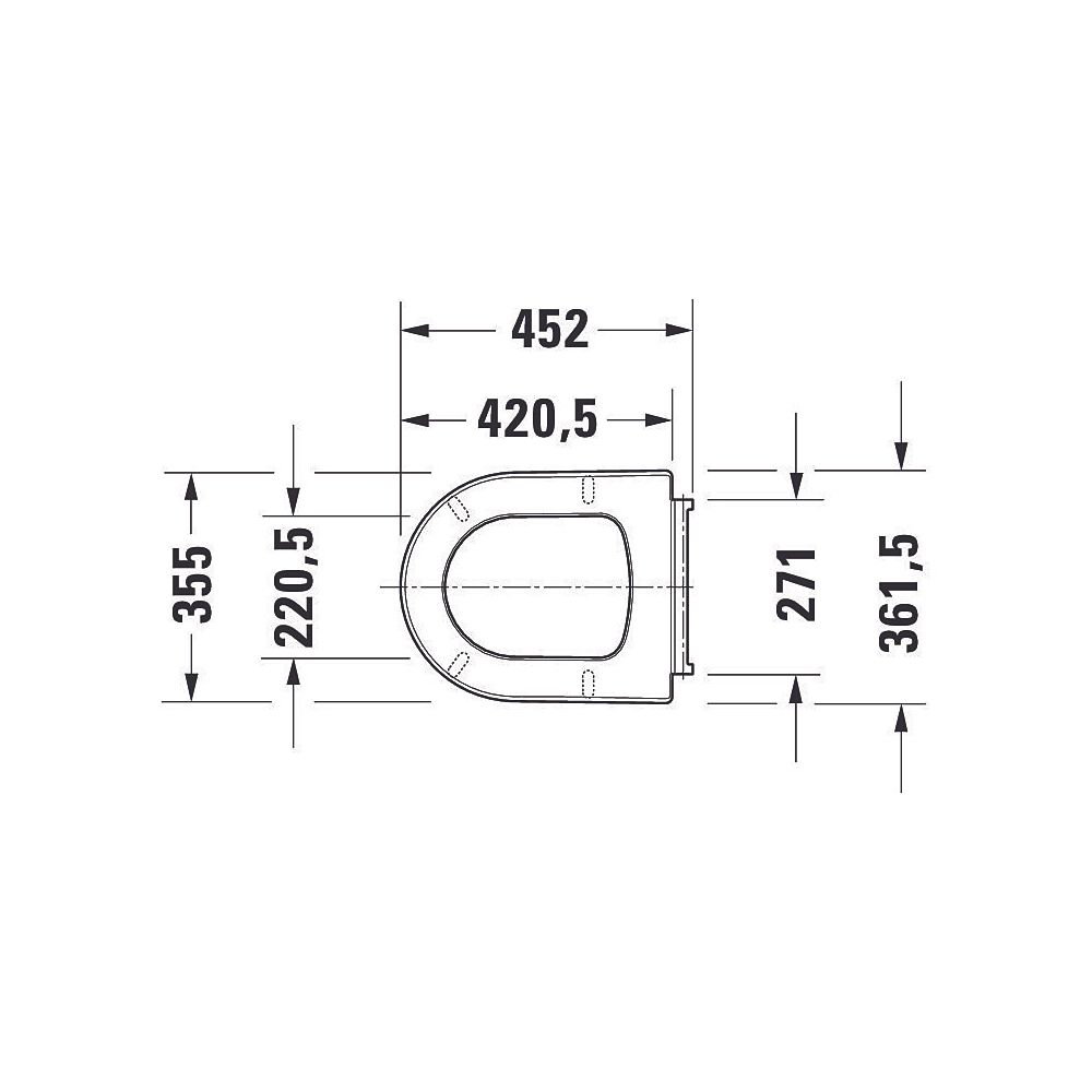 Duravit ME by Starck WC-Sitz Weiß Hochglanz, 374x40x458mm, mit Absenkautomatik, Si... DURAVIT-0020090000 4053424307220 (Abb. 76)