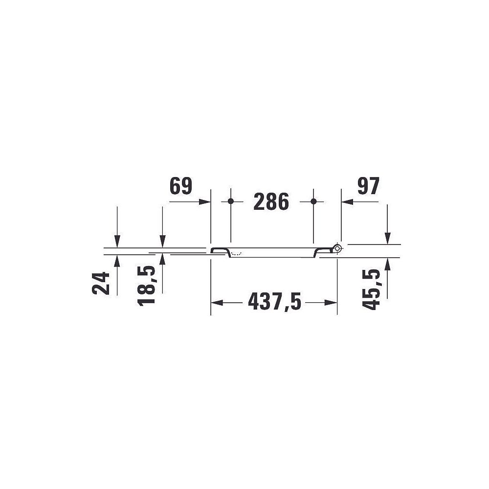 Duravit ME by Starck WC-Sitz Weiß Hochglanz, 374x40x458mm, mit Absenkautomatik, Si... DURAVIT-0020090000 4053424307220 (Abb. 78)