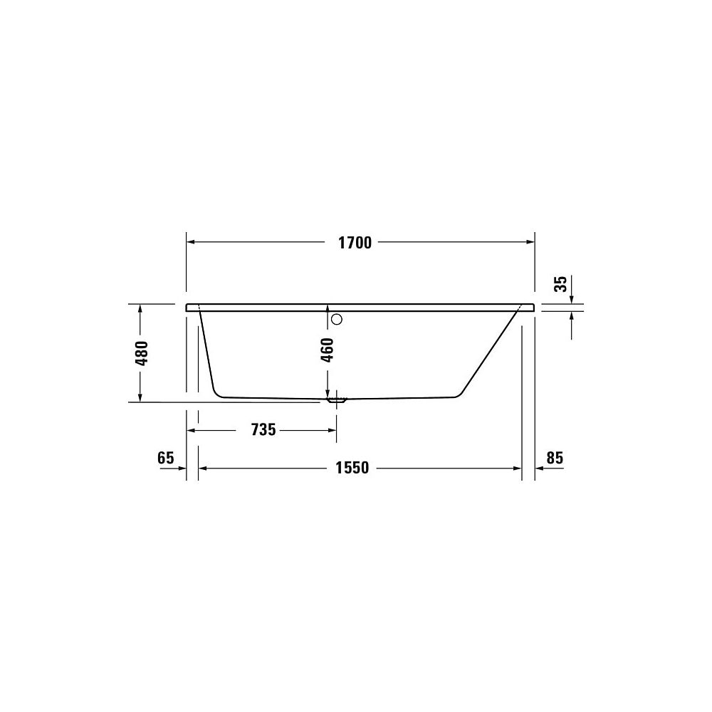 Duravit No.1 Whirlwanne Trapezförmig Einbau Ecke R 1000x1700x480mm Jet Project... DURAVIT-760509000JP1000 4063382185686 (Abb. 3)