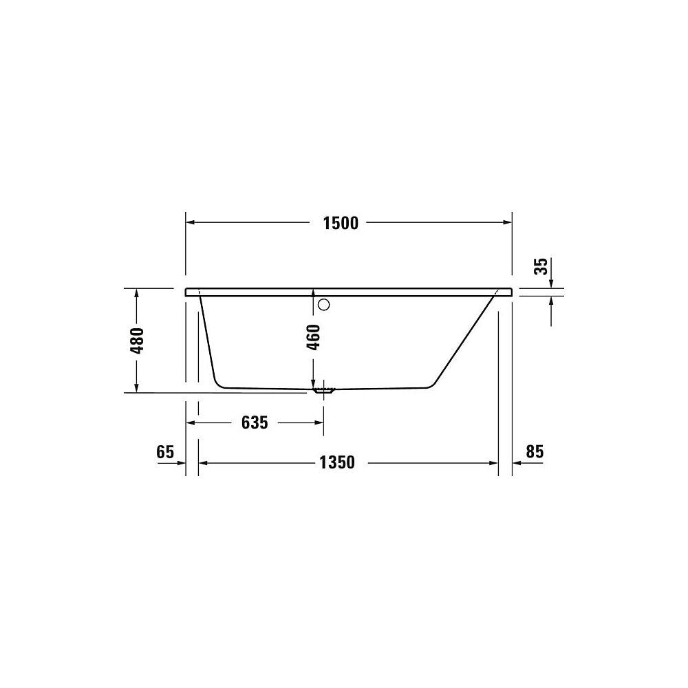 Duravit No.1 Whirlwanne Trapezförmig, Einbau R, 800x1500x480mm, Jet Project, 1... DURAVIT-760505000JP1000 4063382185662 (Abb. 5)