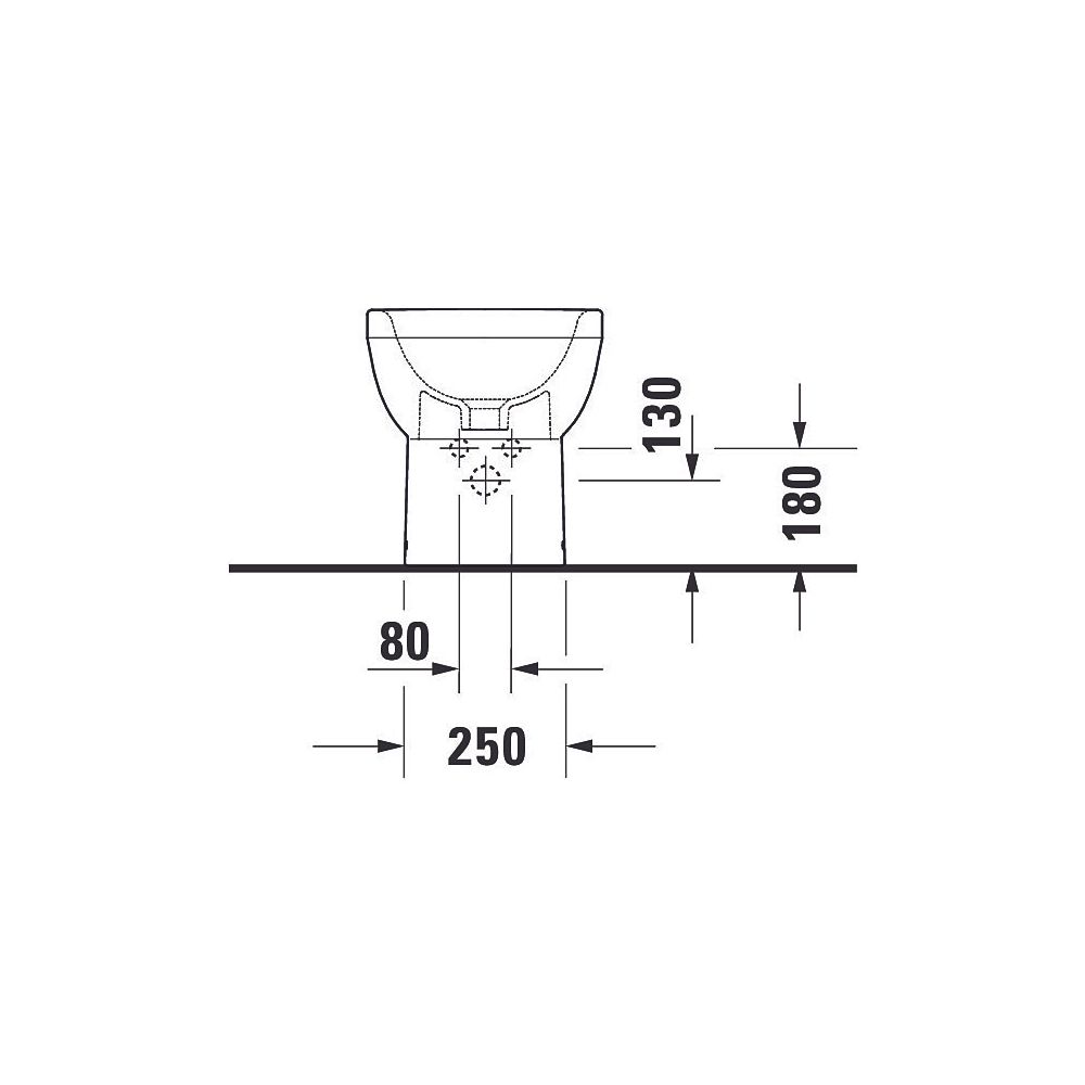 Duravit No.1 Stand Bidet 650x365x400mm, Weiß Hochglanz, 1 HL, mit Überlauf, Back to... DURAVIT-2297100000 4063382180544 (Abb. 4)