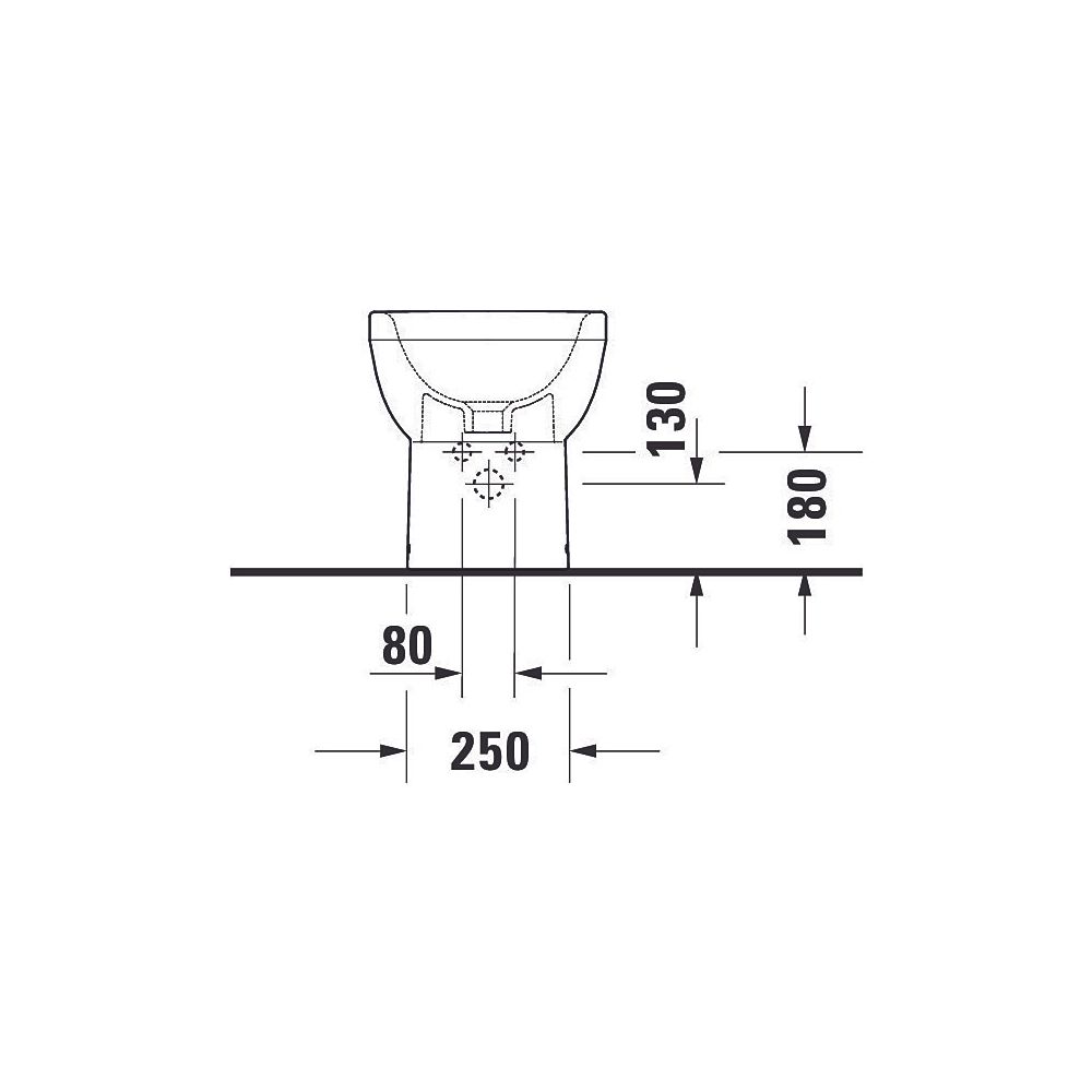 Duravit No.1 Stand Bidet 570x365x400mm, Weiß Hochglanz, 1 HL, mit Überlauf, Back to... DURAVIT-2296100000 4063382166517 (Abb. 2)