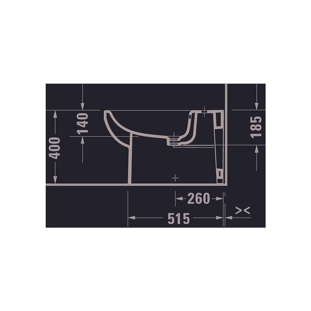 Duravit No.1 Stand Bidet 650x365x400mm, Weiß Hochglanz, 1 HL, mit Überlauf, Back to... DURAVIT-2297100000 4063382180544 (Abb. 6)