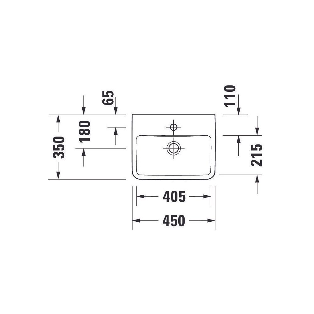 Duravit No.1 Handwaschbecken 350x450x142mm, Weiß Hochglanz, Rechteckig,1 Waschplatz... DURAVIT-0743450000 4063382180254 (Abb. 9)