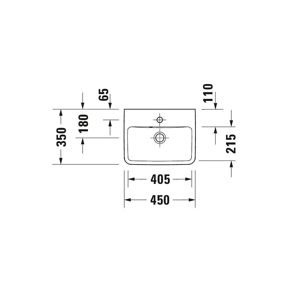 Duravit No.1 Handwaschbecken 350x450x142mm, Weiß Hochglanz, Rechteckig,1 Waschplat... DURAVIT-0743450000 4063382180254 (Abb. 11)