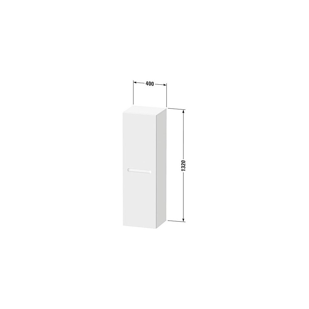 Duravit No.1 Halbhochschrank, Folie 360x400x1320mm Mattweiß/Mattweiß, 1 Tür R,... DURAVIT-N11308R18180000 4063382218827 (Abb. 9)