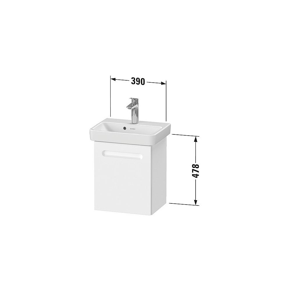 Duravit No.1 Waschtischunterbau wandhängend 316x390x478mm Graphit Matt, Folie/... DURAVIT-N14266R49490000 4063382802033 (Abb. 4)