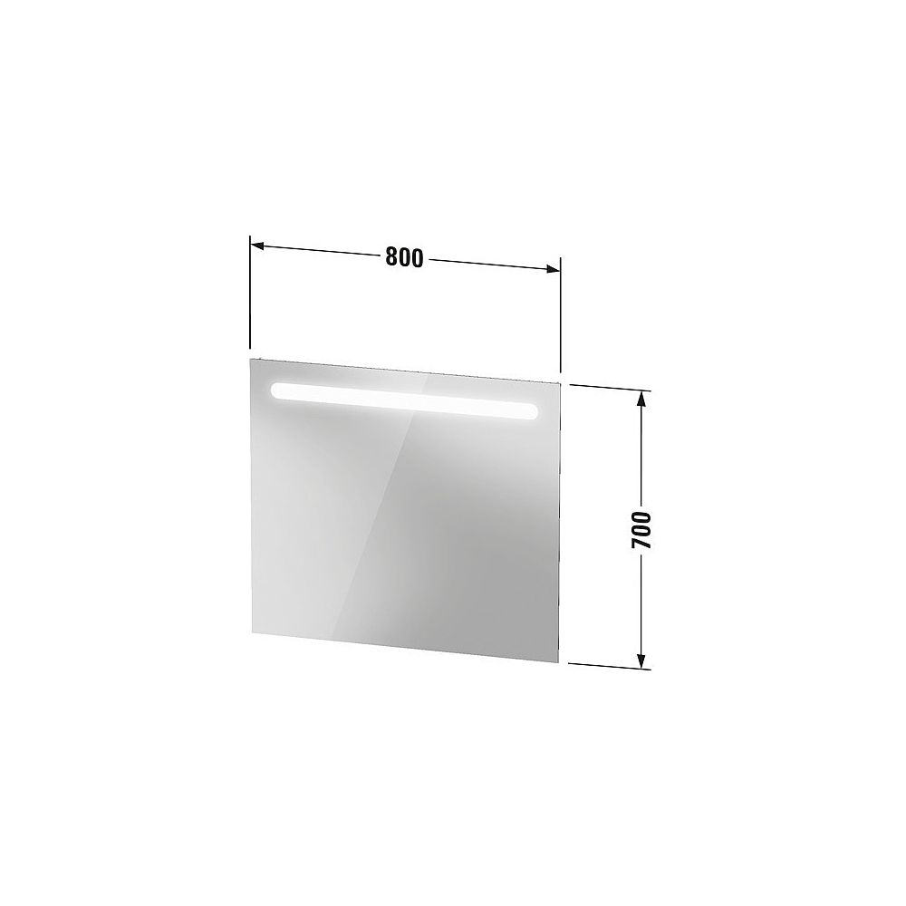 Duravit No.1 Spiegel Wandmontage 35x800x700mm, Mattweiß, LED oben, 9W, Betäti... DURAVIT-N17952000000000 4063382219718 (Abb. 12)