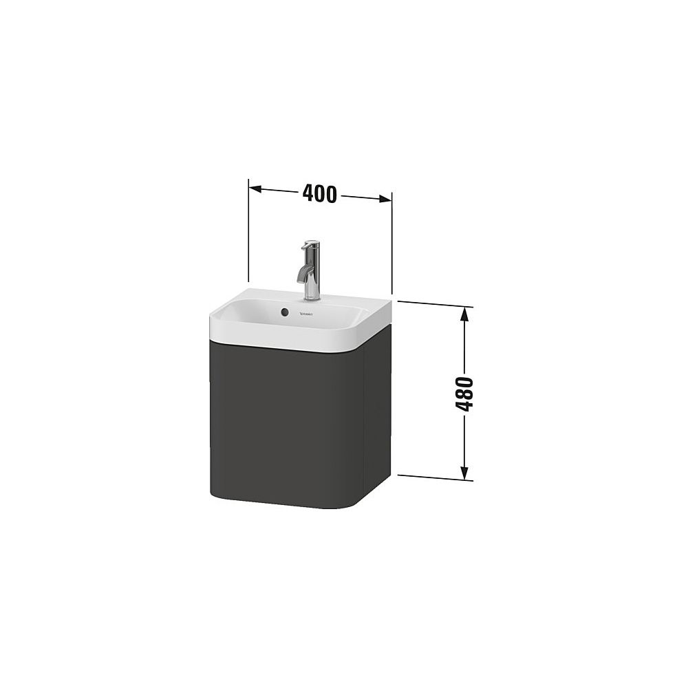 Duravit Happy D.2 Waschtisch-Set C-shaped wh Dekor 360x400x480mm Leinen Matt/ ... DURAVIT-HP4344N75750000 4063382214720 (Abb. 3)