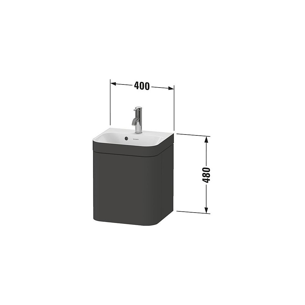 Duravit Happy D.2 Waschtisch-Set C-bonded wh Lack, 360x400x480mm Leinen Matt, ... DURAVIT-HP4634N75750000 4063382208750 (Abb. 3)