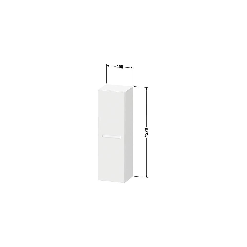 Duravit No.1 Halbhochschrank, Folie 360x400x1320mm Mattweiß/Mattweiß, 1 Tür R... DURAVIT-N11308R18180000 4063382218827 (Abb. 10)
