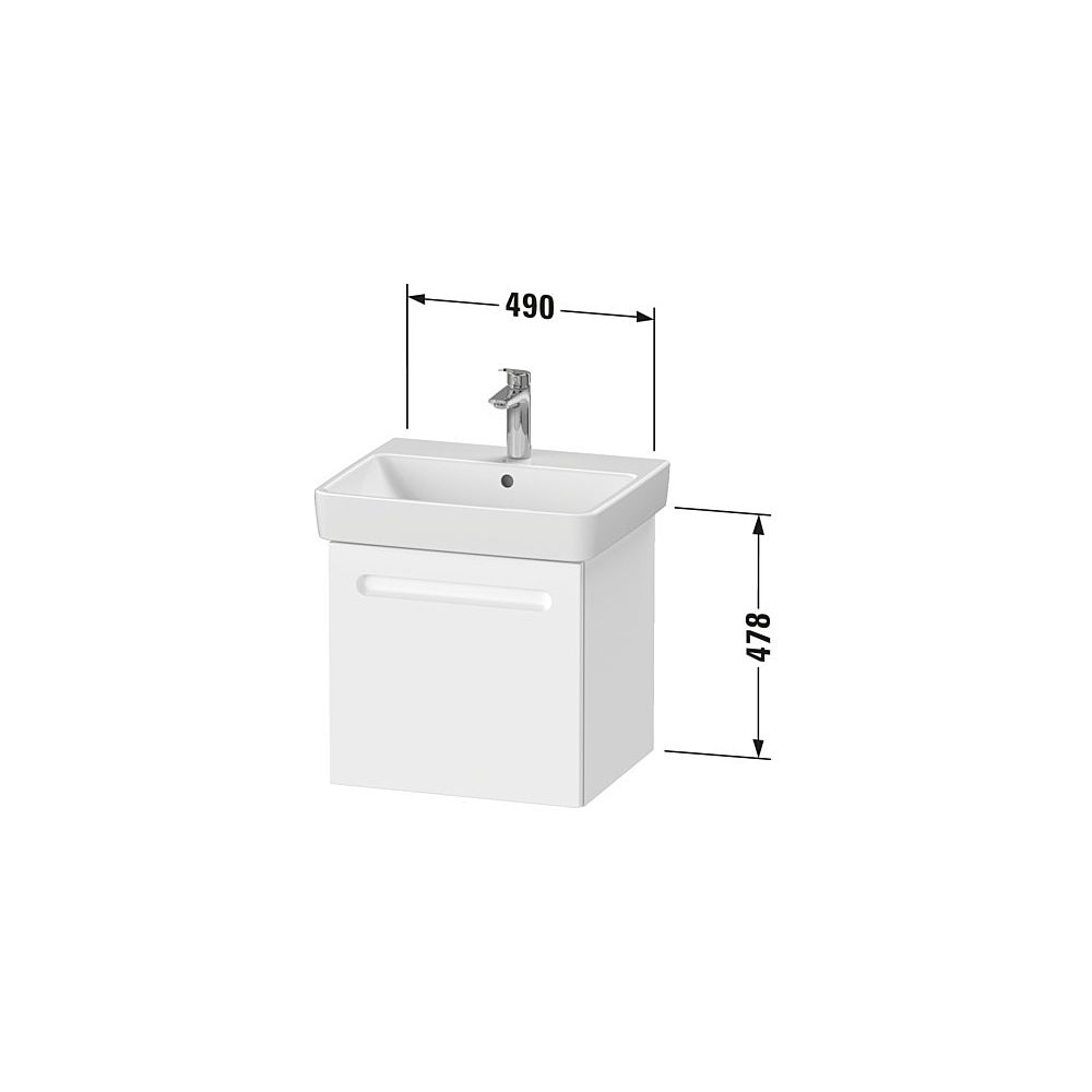 Duravit No.1 Waschtischunterbau wandhängend 426x490x478mm Graphit Matt, Folie/... DURAVIT-N14380049490000 4063382218674 (Abb. 3)