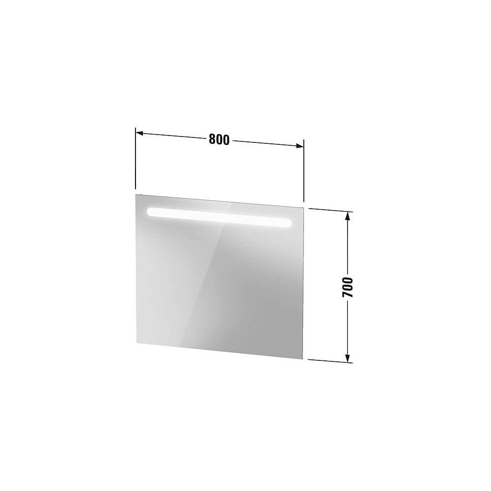 Duravit No.1 Spiegel Wandmontage 35x800x700mm, Mattweiß, LED oben, 9W, Betäti... DURAVIT-N17952000000000 4063382219718 (Abb. 13)