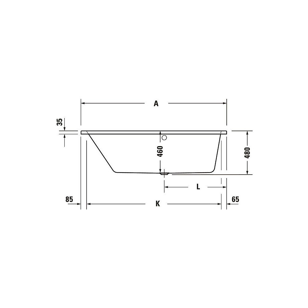 Duravit No.1 Whirlwanne Trapezförmig, Einbau L, 800x1500x480mm, Jet Project, 1... DURAVIT-760504000JP1000 4063382185655 (Abb. 6)