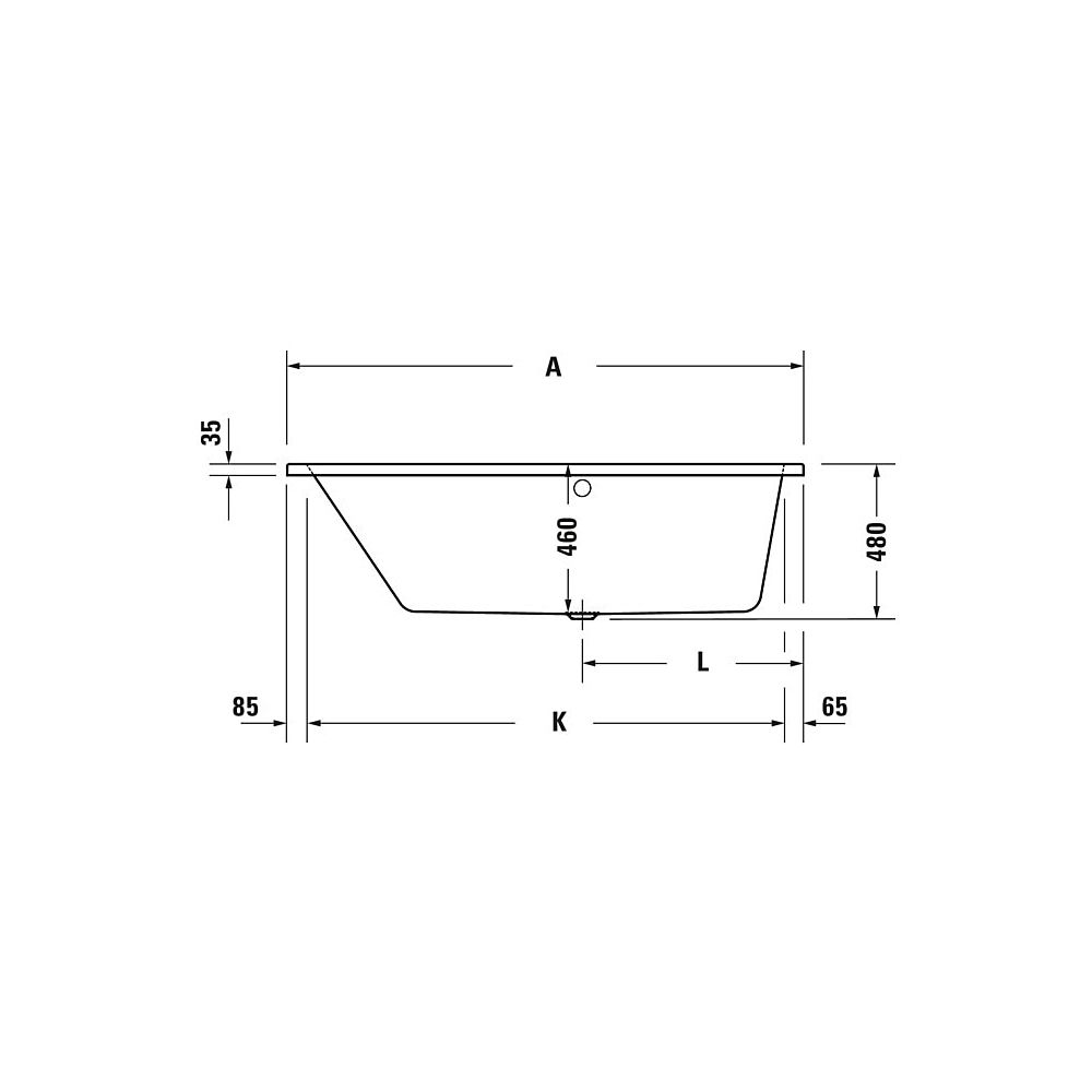 Duravit No.1 Whirlwanne Trapezförmig, Einbau L, 800x1500x480mm, Jet Project, 1... DURAVIT-760504000JP1000 4063382185655 (Abb. 9)