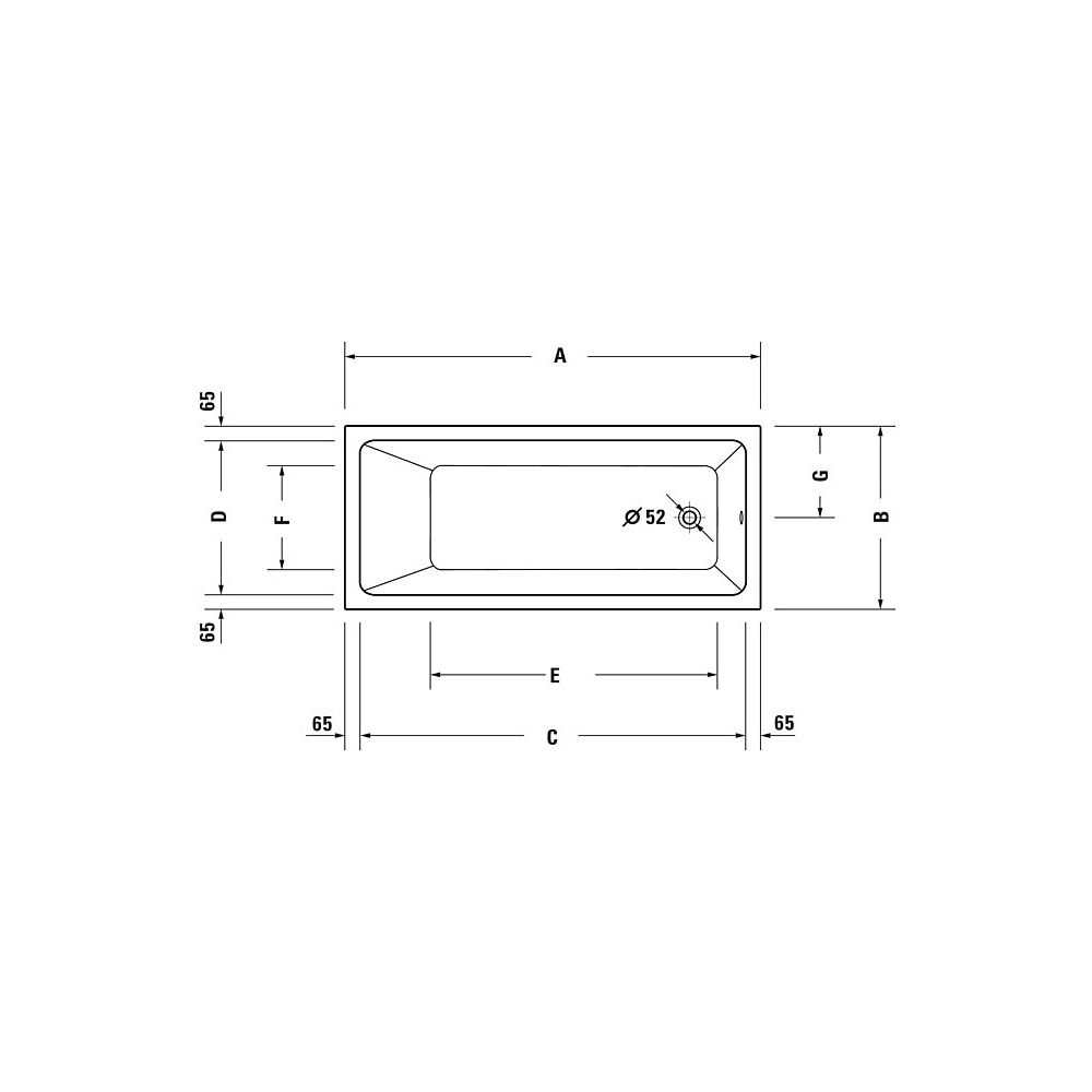 Duravit No.1 Whirlwanne Rechteckig, Einbau, 800x1800x420mm Jet Project, 1 Rüc... DURAVIT-760491000JP1000 4063382185693 (Abb. 10)