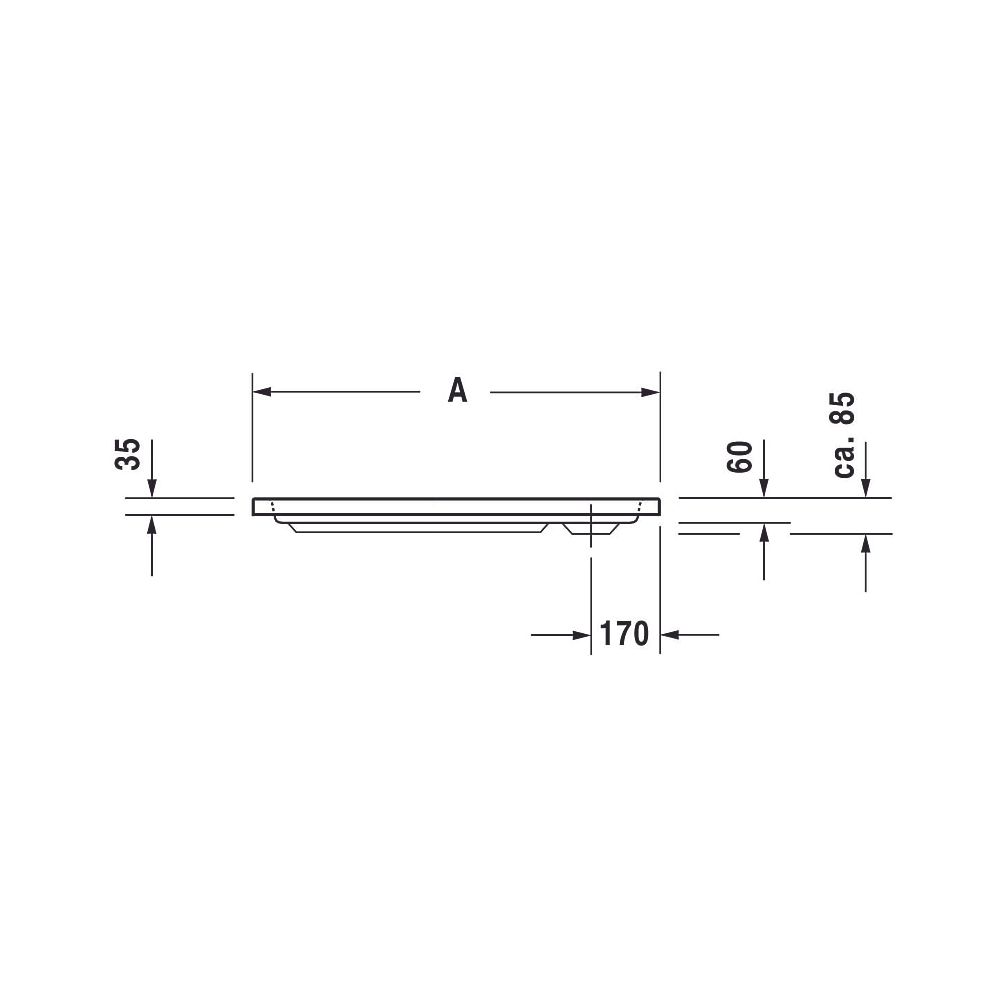 Duravit D-Code Duschwanne 750x900x85mm, Rechteckig, Weiß glänzend, aus Sanitä... DURAVIT-720104000000000 4021534824067 (Abb. 14)