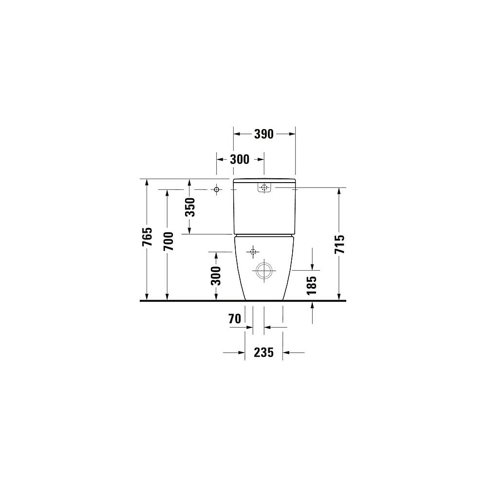 Duravit ME by Starck Stand WC für Kombination 650x370x415mm, Weiß Hochglanz, Hygien... DURAVIT-2005092000 4063382102157 (Abb. 5)