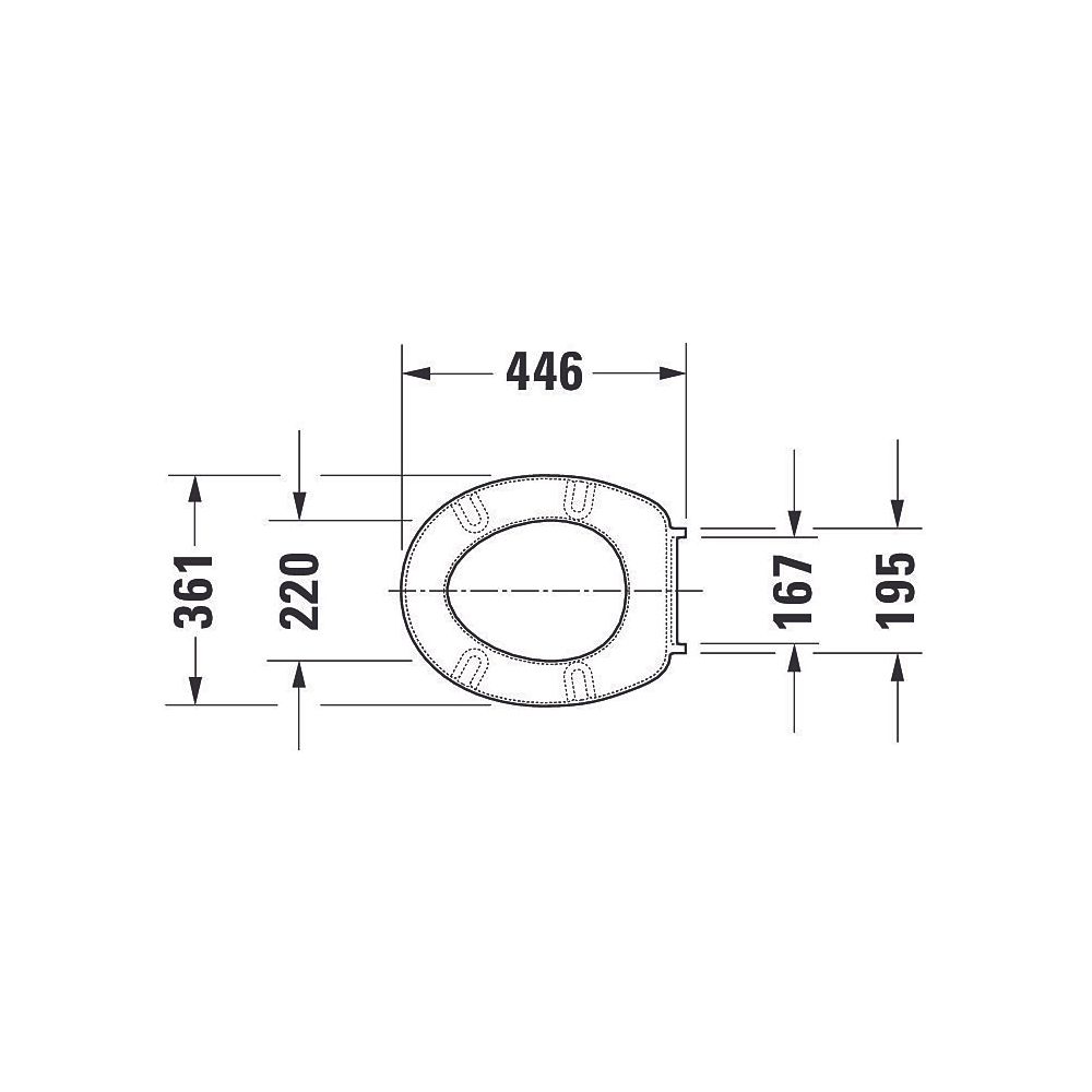 Duravit WC-Sitz, Weiß Hochglanz 360x440x40mm, ohne Absenkautomatik, Edelstahl-Schar... DURAVIT-0063610000 4021534811944 (Abb. 4)