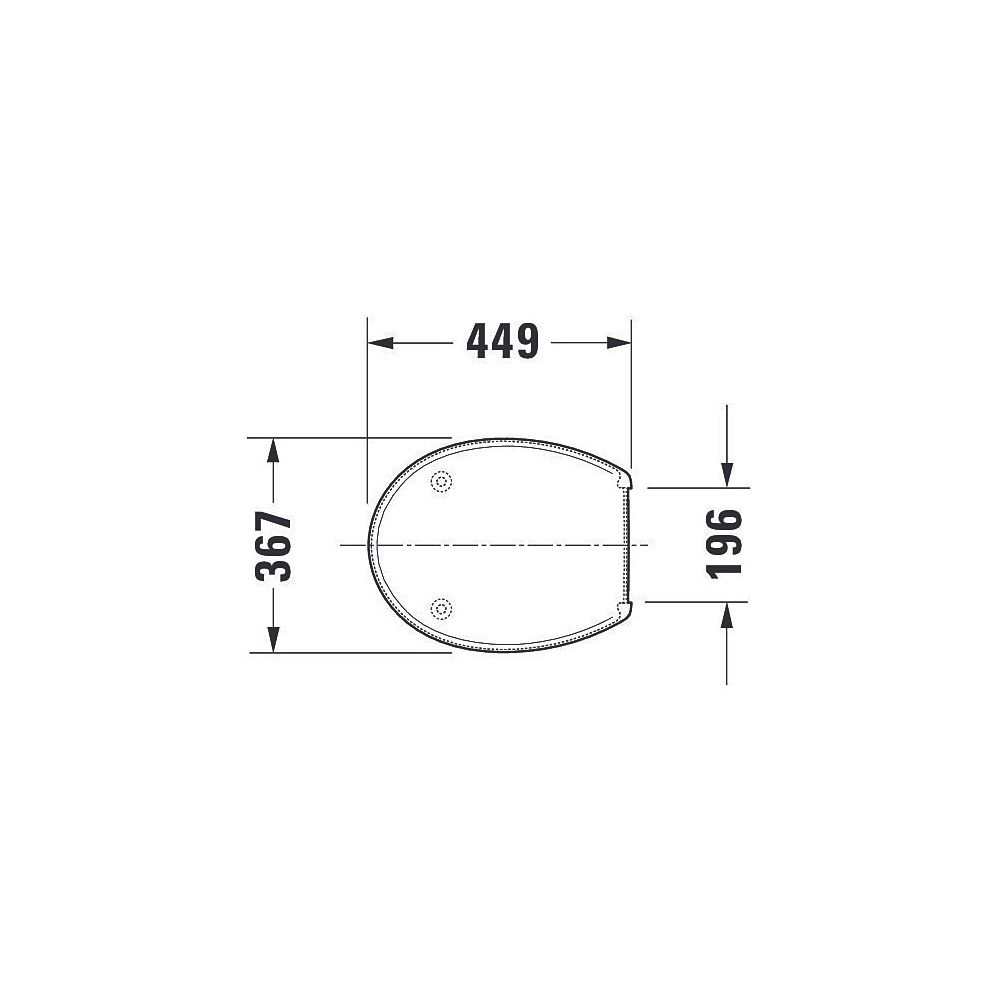 Duravit WC-Sitz, Weiß Hochglanz 360x440x40mm, ohne Absenkautomatik, Edelstahl-Schar... DURAVIT-0063610000 4021534811944 (Abb. 5)