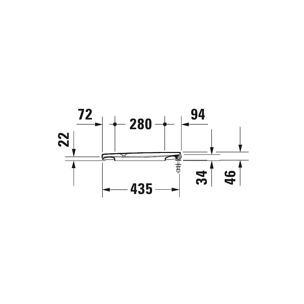 Duravit WC-Sitz, Weiß Hochglanz 360x440x40mm, ohne Absenkautomatik, Edelstahl-Schar... DURAVIT-0063610000 4021534811944 (Abb. 6)