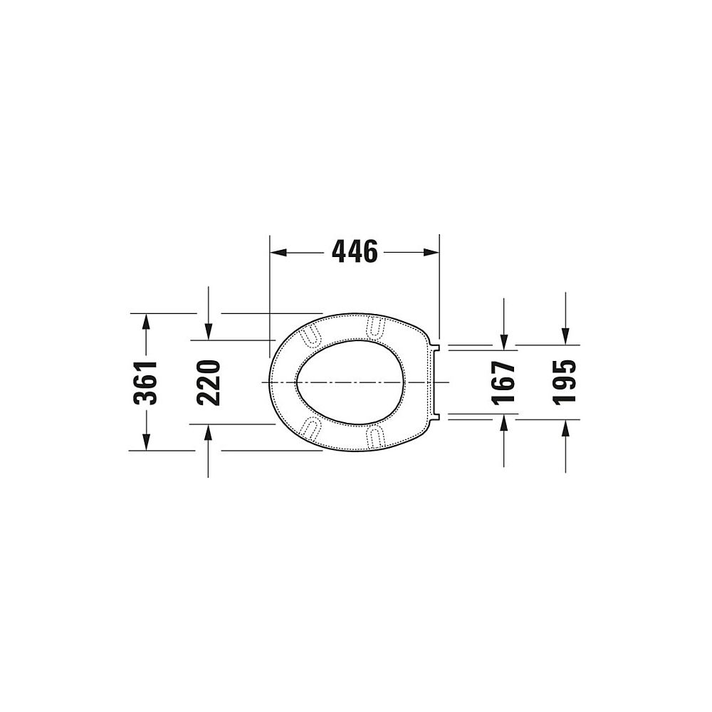 Duravit WC-Sitz, Weiß Hochglanz 360x440x40mm, ohne Absenkautomatik, Edelstahl-Schar... DURAVIT-0063610000 4021534811944 (Abb. 8)