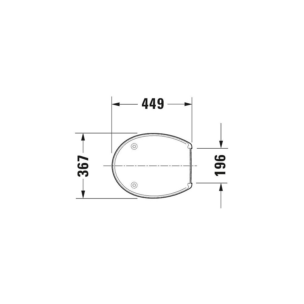 Duravit WC-Sitz, Weiß Hochglanz 360x440x40mm, ohne Absenkautomatik, Edelstahl-Schar... DURAVIT-0063610000 4021534811944 (Abb. 9)