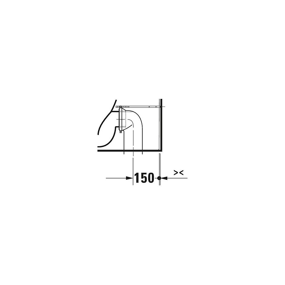Duravit ME by Starck Stand WC für Kombination 650x370x415mm, Weiß Hochglanz, Hygie... DURAVIT-2005092000 4063382102157 (Abb. 17)