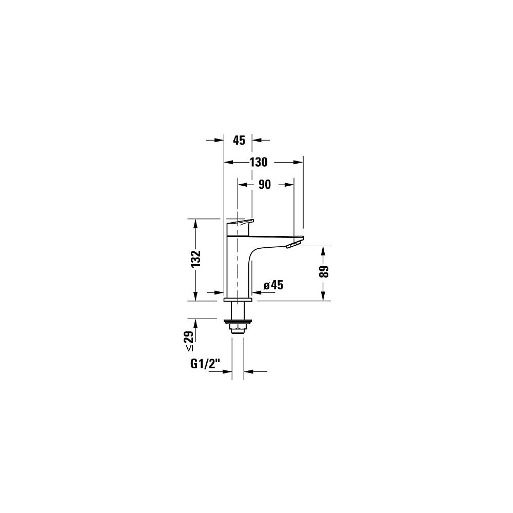 Duravit No.1 Standventil Chrom, 5,5l/min, 90mm Ausladung, 132mm Höhe, Strahlforme... DURAVIT-N11080002010 8000177315923 (Abb. 6)