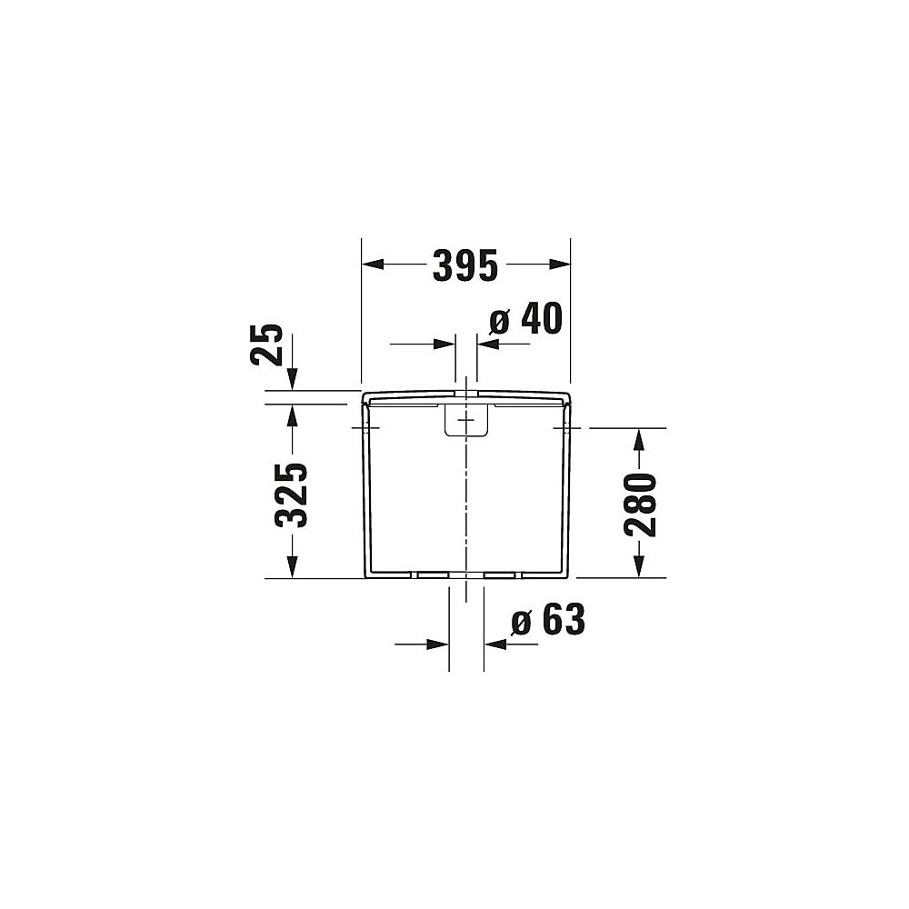 Duravit ME by Starck Spülkasten aus Keramik 180x395x350mm, Weiß, WonderGliss, 6/3... DURAVIT-09380000051 4021534966903 (Abb. 12)