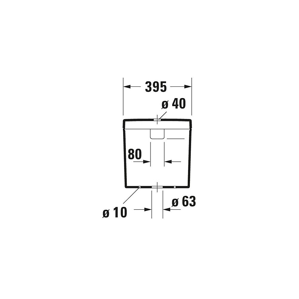 Duravit Happy D.2 Spülkasten aus Keramik 160x395x395mm, Weiß, WonderGliss, 6/3l, D... DURAVIT-09341000051 4021534848902 (Abb. 2)