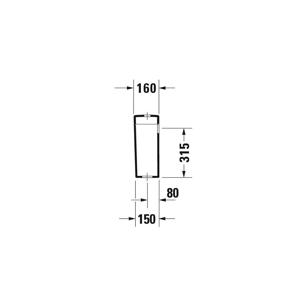 Duravit Happy D.2 Spülkasten aus Keramik 160x395x395mm, Weiß, WonderGliss, 6/3l, D... DURAVIT-09341000051 4021534848902 (Abb. 4)