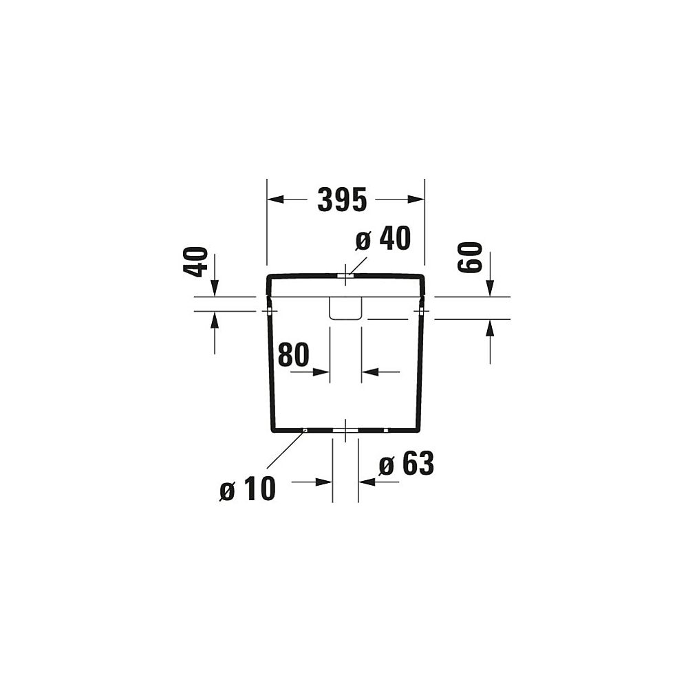 Duravit Happy D.2 Spülkasten aus Keramik 160x395x395mm, Weiß, 6/3l, Dual Flush, Was... DURAVIT-0934000005 4021534848865 (Abb. 2)