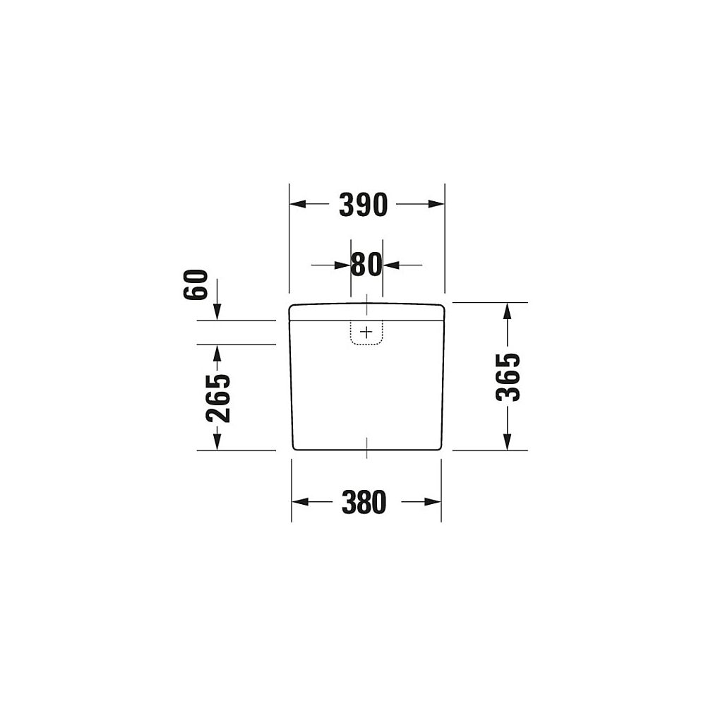 Duravit Starck 3 Spülkasten aus Keramik 180x390x365mm, Weiß, WonderGliss, 6/3l, Du... DURAVIT-09201000051 4021534271182 (Abb. 4)