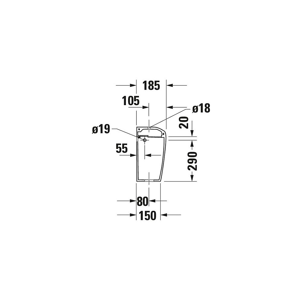 Duravit Design Classics Lago Spülkasten aus Keramik 185x420x365mm, Weiß, 6/3l, Dual... DURAVIT-0874000005 4021534270772 (Abb. 4)