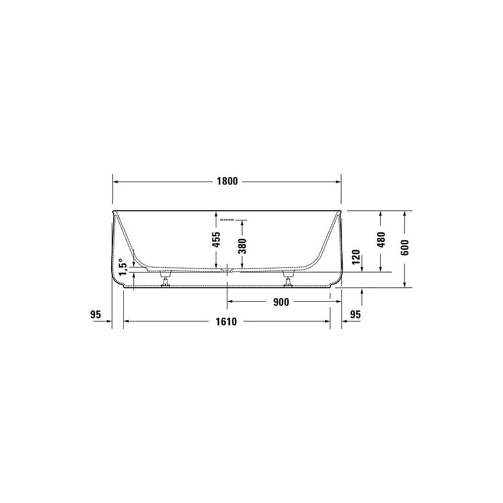 Duravit Zencha Whirlwanne Oval, Freistehend, 900x1800x600mm, Air-System, 2 Rüc... DURAVIT-760463000AS0000 4063382825667 (Abb. 6)