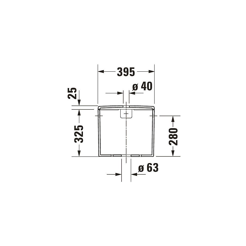 Duravit ME by Starck Spülkasten aus Keramik 180x395x350mm, Weiß, WonderGliss, 6/3... DURAVIT-09380000051 4021534966903 (Abb. 16)